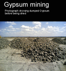Gypsum mining  in africa, especially in Kenya.